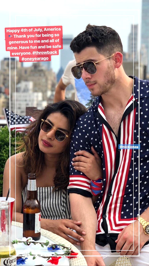 Happy 4th Of July: Priyanka Chopra and Nick Jonas celebrate the grand day with memories from last year