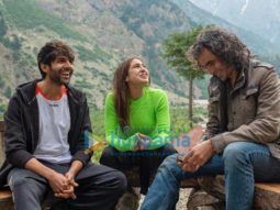 on the sets of the movie Love Aaj Kal