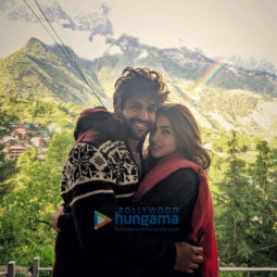 on the sets of the movie Love Aaj Kal