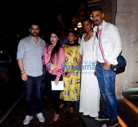 Photos: Aftab Shivdasani, Nin Dusanj, Rahul Dev, Mugdha Godse and Kajol snapped at Bayroute in Juhu