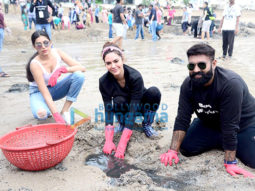 Photos: Esha Gupta, Sushant Singh and Naveli Deshmukh snapped attending the 100th week of Dadar Beach Cleanup