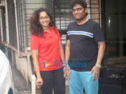 Photos: Johny Lever snapped with his daughter at a clinic in Bandra
