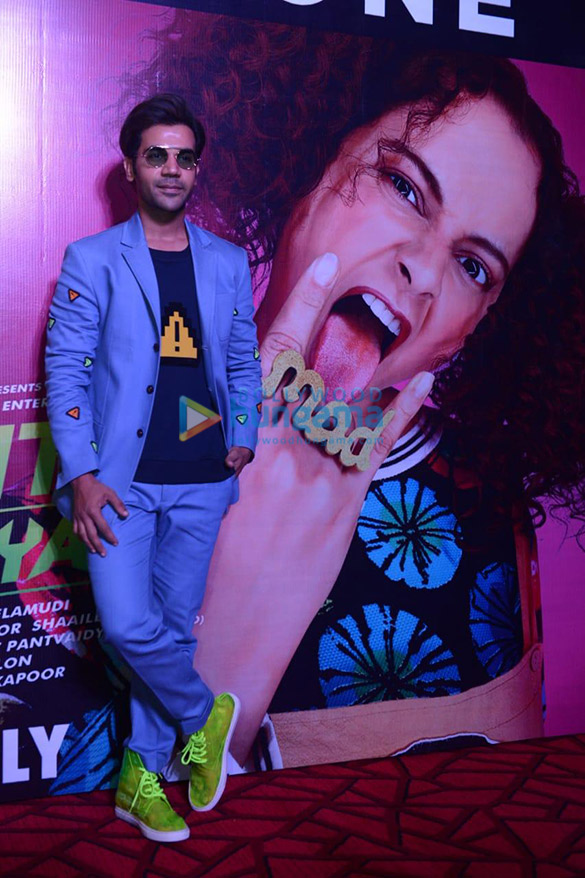 photos kangana ranaut and rajkummar rao snapped at judgemental hai kya trailer launch 2