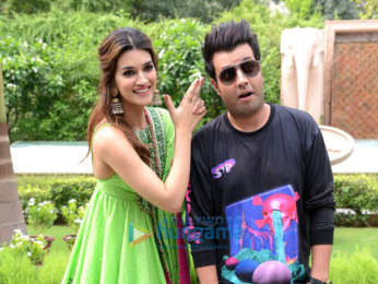 Photos: Kriti Sanon, Diljit Dosanjh and Varun Sharma snapped during ‘Arjun Patiala’ promotions at Imperial Hotel, New Delhi