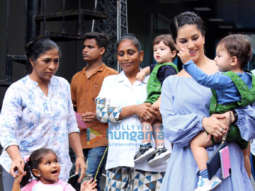 Photos: Sunny Leone spotted with her kids in Juhu