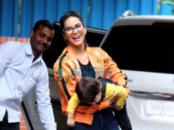 Photos: Sunny Leone spotted with her kids in Juhu