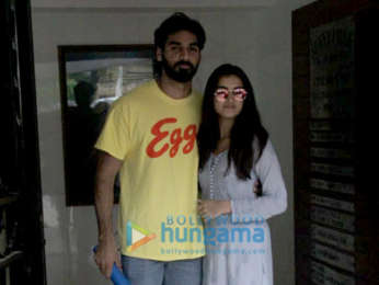Photos: Tara Sutaria and Ahan Shetty snapped at Milan Luthria's office
