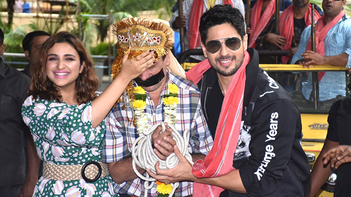 Sidharth Malhotra and Parineeti Chopra snapped at the trailer launch of Jabariya Jodi