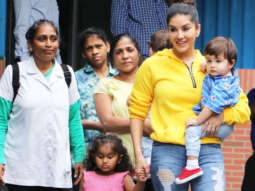 Sunny Leone spotted with kids at play school