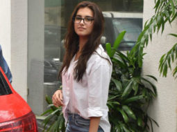 Tara Sutaria snapped at a dubbing studio in Juhu