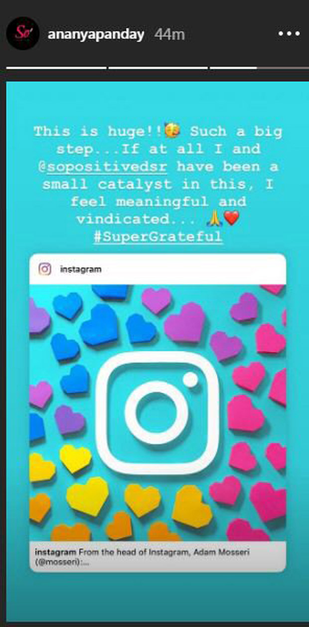 Ananya Panday’s 'So Positive' initiative goes global as Instagram announces anti-bullying features