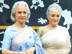 Asha Parekh and Waheeda Rehman on the sets of superstar singer