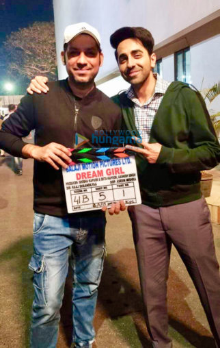 on the sets of the movie Dream Girl