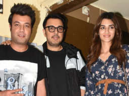 Kriti Sanon ,Varun Sharma and Dinesh Vijan spotted at Juhu PVR