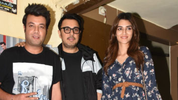 Kriti Sanon ,Varun Sharma and Dinesh Vijan spotted at Juhu PVR