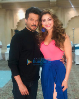 on the sets of the movie Pagalpanti