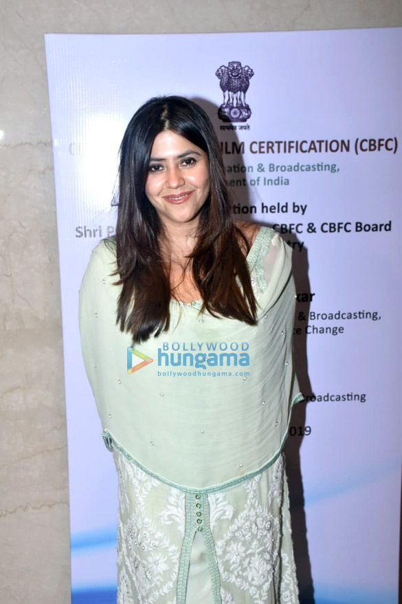 Photos: Ekta Kapoor, Prasoon Joshi, Ramesh S Taurani and others unveils the new look and certificate design of CBFC (Central Board of Film Certification)