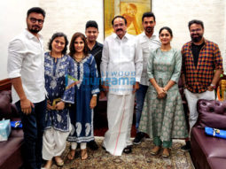 Photos: John Abraham, Bhushan Kumar, Nikkhil Advani and others snapped meeting the Vice President of India Venkaiah Naidu