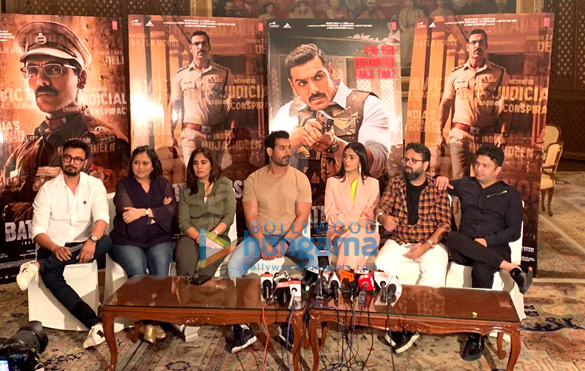 photos john abraham mrunal thakur nikkhil advani and team snapped promoting batla house in delhi 5