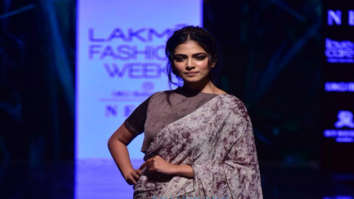 Photos: Malavika Mohanan and Athiya Shetty walks the ramp as the show stopper at Lakme Fashion Week 2019