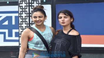 Photos: Rakul Preet Singh and Rhea Chakraborty spotted at the gym in Juhu