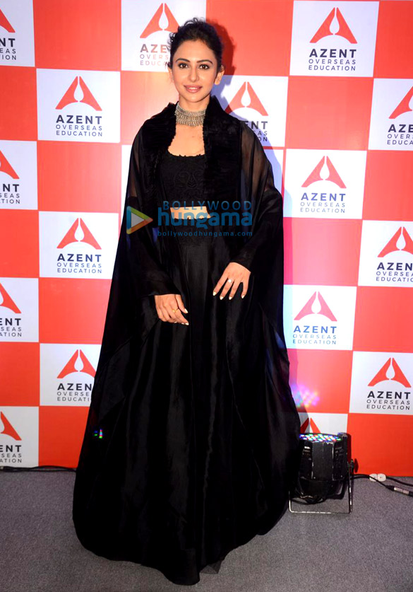 photos rakul preet singh snapped at the launch of azent overseas education versatile 6