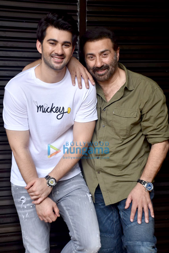 photos sunny deol karan deol and saher bamba snapped during pal pal dil ke paas promotions 2