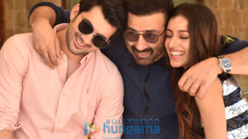 Photos: Sunny Deol, Karan Deol and Sahher Bambba snapped promoting their film Pal Pal Dil Ke Paas