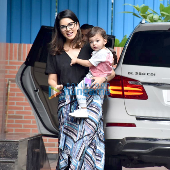 Photos: Sunny Leone snapped with her kids at a playschool in Juhu Photos: Sunny Leone snapped with her kids at a playschool in Juhu
