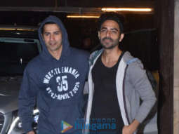 Photos: Varun Dhawan and Aparshakti Khurana spotted at the gym in Juhu