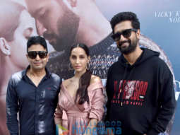 Photos: Vicky Kaushal, Nora Fatehi and Bhushan Kumar snapped at the Pachtaoge event