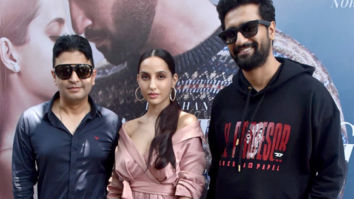 Photos: Vicky Kaushal, Nora Fatehi and Bhushan Kumar snapped at the Pachtaoge event