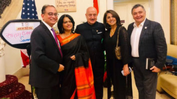 Rishi Kapoor unveils Anupam Kher’s autobiography in New York