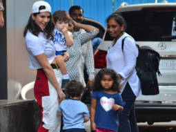 Sunny Leone spotted at play school juhu with her childs