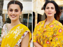 Taapsee Pannu, Kirti Kulhari and others snapped during ‘Mission Mangal’ promotions in Juhu