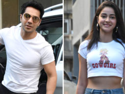 Varun Dhawan and Ananya Panday spotted at Ali Abbas Zafar office