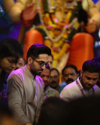 Ayushmann Khurrana, Nushrat Bharucha, Ekta Kapoor visit Lalbaugcha Raja to seek blessings ahead of Dream Girl release Ayushmann Khurrana, Nushrat Bharucha, Ekta Kapoor visit Lalbaugcha Raja to seek blessings ahead of Dream Girl release