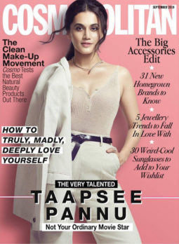 Taapsee Pannu on the cover of Cosmopolitan, Sep 2019