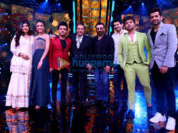 Dharmendra, Karan Deol, Sahher Bambba and Sunny Deol snapped on the sets of Superstar Singer to promote Pal Pal Dil Ke Paas