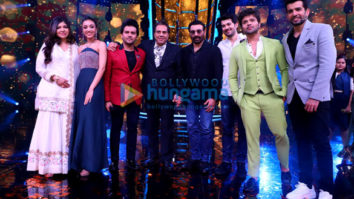 Dharmendra, Karan Deol, Sahher Bambba and Sunny Deol snapped on the sets of Superstar Singer to promote Pal Pal Dil Ke Paas