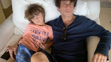 Shah Rukh Khan and Abram Khan bid adieu to Lord Ganesha during Ganpati Visarjan