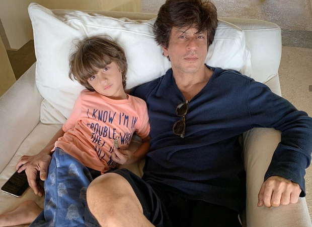 Shah Rukh Khan and Abram Khan bid adieu to Lord Ganesha during Ganpati Visarjan