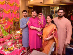 Neil Nitin Mukesh snapped with his family during Ganpati puja at his residence