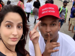 Nora Fatehi helps in the Mahim Beach Cleanup and the internet is lauding her for doing her bit!