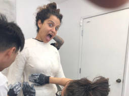 PHOTOS: Kangana Ranaut sits through extensive prosthetics measurement for Thalaivi in US