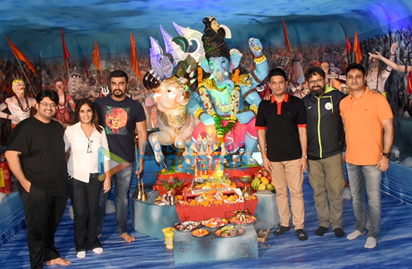 Photos: Arjun Kapoor, Bhushan Kumar and others snapped attending the Ganpati puja at the T-Series’ office
