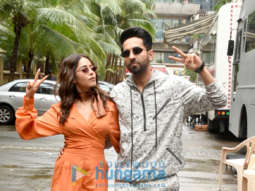 Photos: Ayushmann Khurrana and Nushrat Bharucha snapped promoting their film Dream Girl
