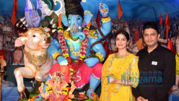 Photos: Bhushan Kumar, Divya Khosla Kumar and Anil Kapoor snapped during Ganpati Aarti at T-Series office