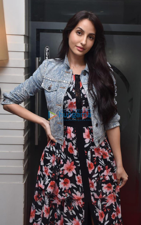 photos nora fatehi snapped during media interaction for the track pepeta 2