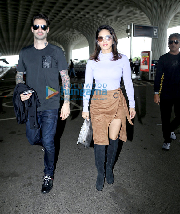 photos sunny leone evelyn sharma and sunil grover snapped at the airport 4